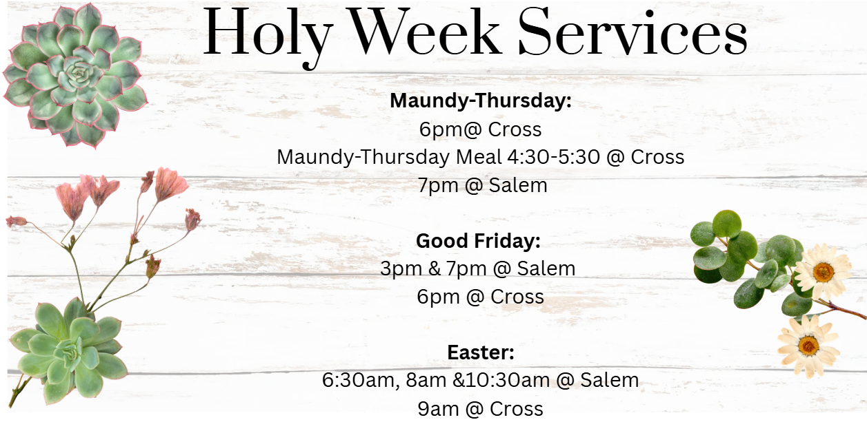 Maundy Thursday, Good Friday and Easter services at Anchored in Christ Ministries